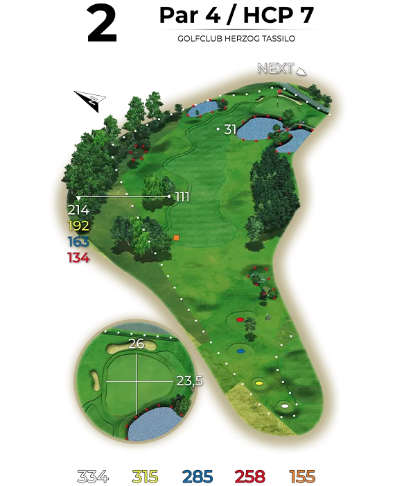 golf herzog tassilo birdiebook loch 2