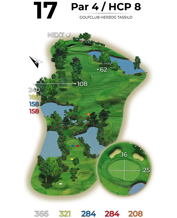 golf bad hall birdiebook loch 17
