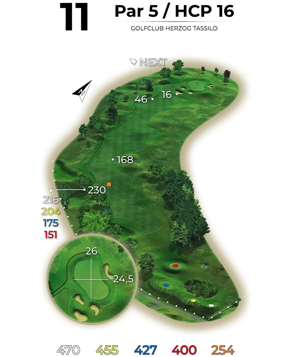 golf bad hall birdiebook loch 11