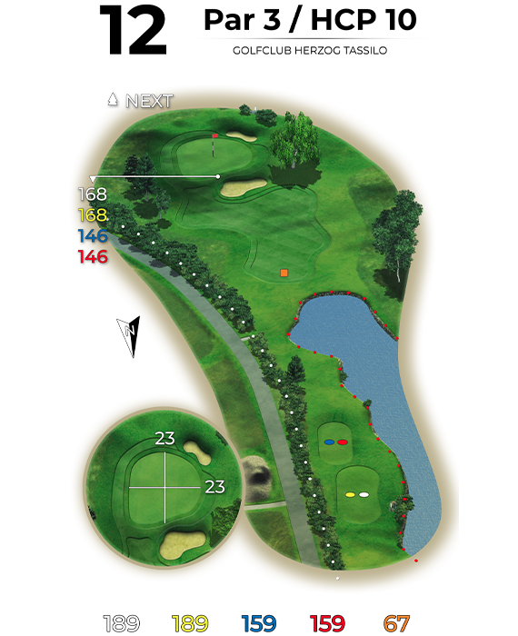 golf bad hall birdiebook loch 12