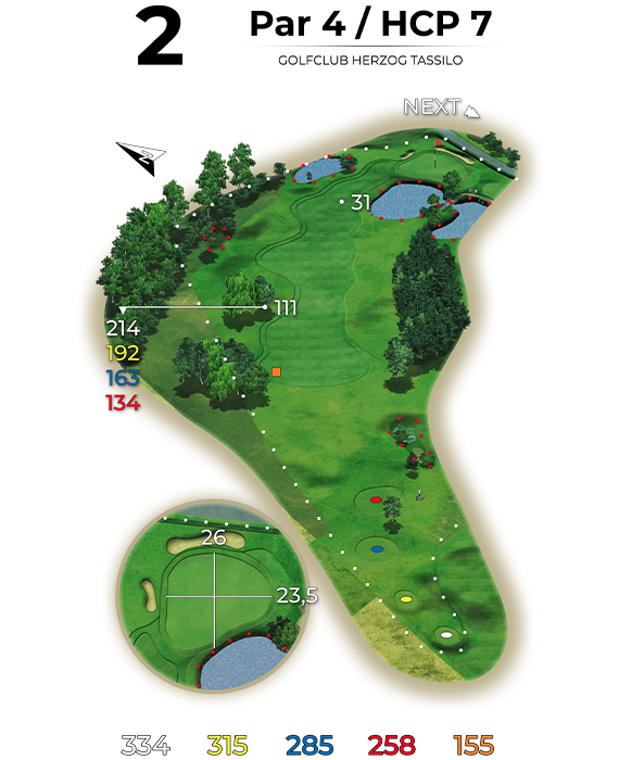 golf herzog tassilo birdiebook loch 2