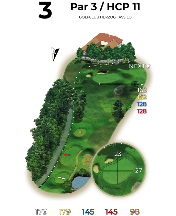 golf herzog tassilo birdiebook loch 3