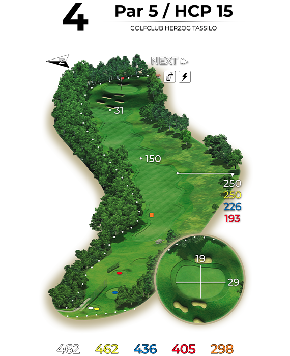 golf bad hall birdiebook loch 4