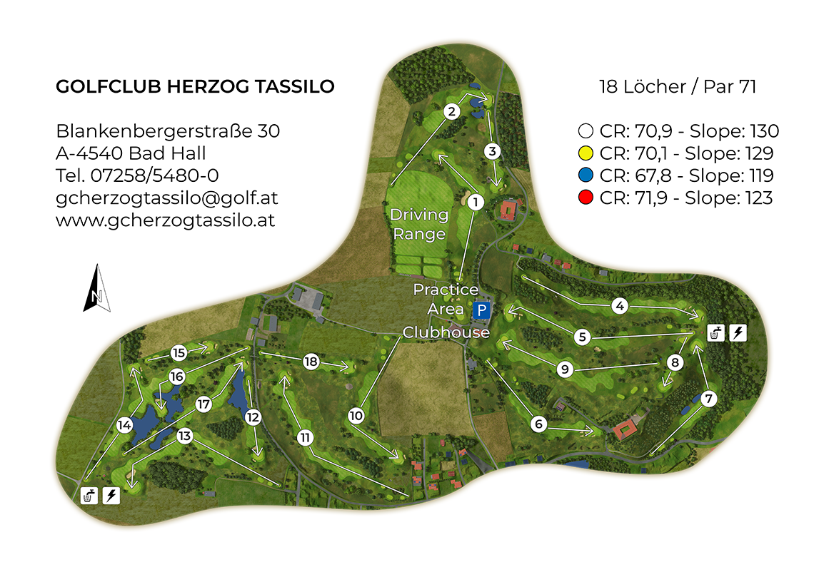 golf bad hall birdiebook &uuml;berblick platz