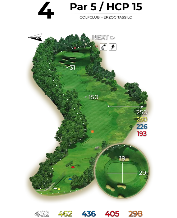 golf bad hall birdiebook loch 4