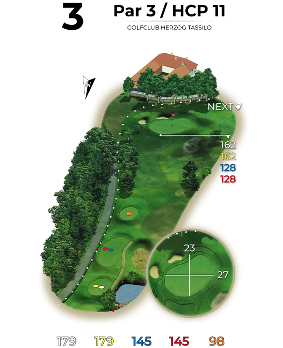 golf herzog tassilo birdiebook loch 3