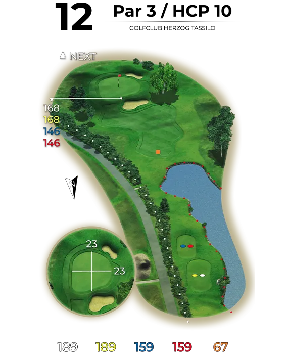 golf bad hall birdiebook loch 12